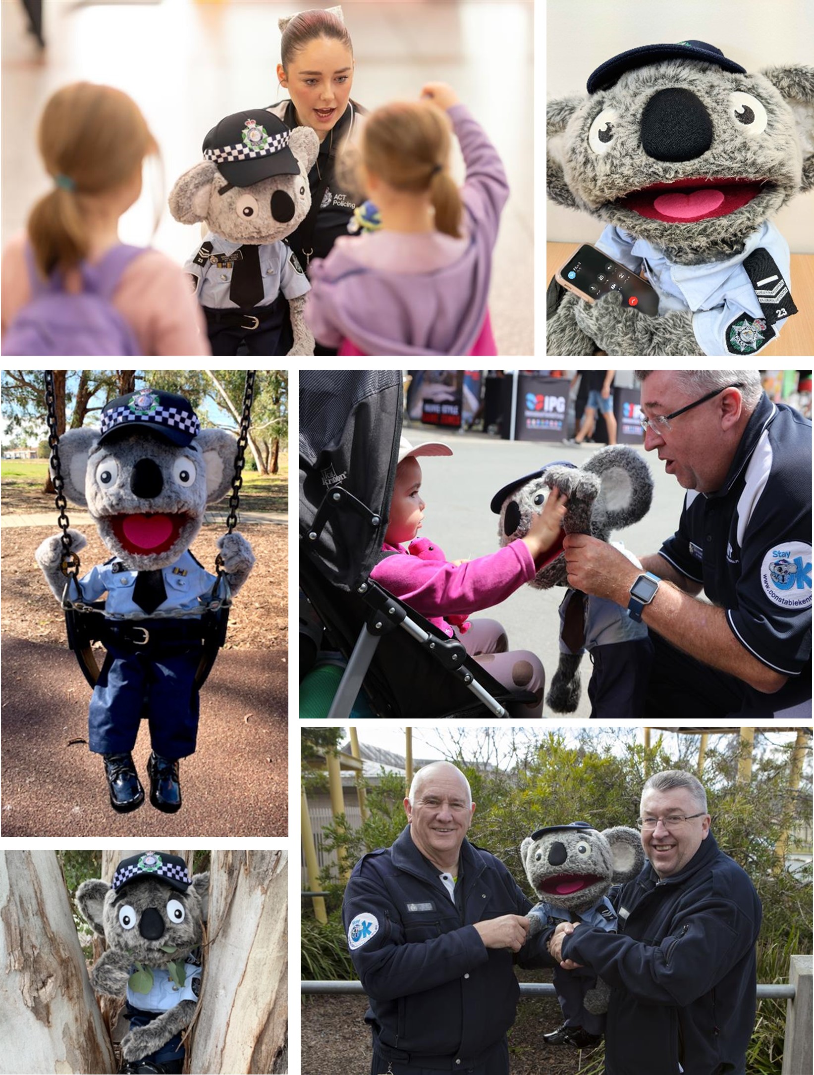 Collage of Constable Kenny images from his 50 years of service.
